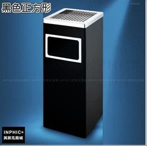 INPHIC-方形不鏽鋼飯店烤漆室內垃圾桶煙灰桶-黑色正方形_HYsi
