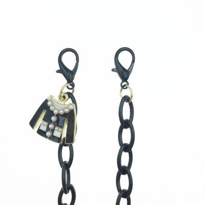 韓國 小香風 珍珠 外套 黑鍊 氣質 口罩鍊