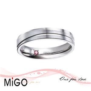 （Hueibe Shop)高質感米格Migo鋼飾天籟白鋼戒指（女）SRT582-11