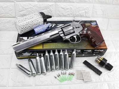 台南 武星級 WG 8吋 左輪 手槍 CO2直壓槍 散彈版 S + 12g CO2小鋼瓶 + 0.25g BB彈(左輪槍
