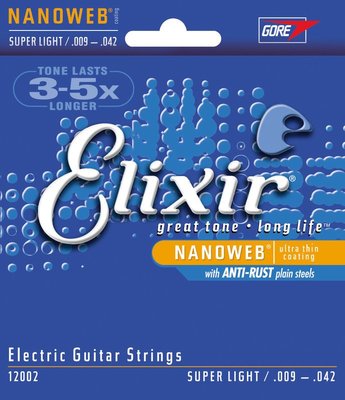 【老羊樂器店】Elixir 12002 電吉他弦 0942 Nanoweb 防鏽鍍膜