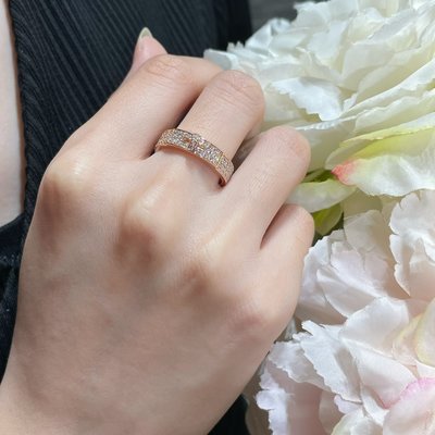 【少女館】新款Hermes戒指愛馬仕紐扣戒指時尚滿鑽情侶對戒指環戒指手飾首飾 珠寶 飾品WCC111
