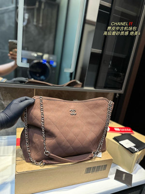 【二手】香奈兒CHANEL 麂皮中古機場包 Vintage 機場中古流浪包 慵