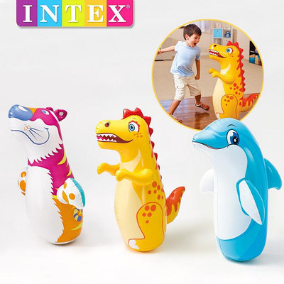 水上設備 游泳 INTEX44669不倒翁充氣玩具寶寶嬰兒健身鍛煉小孩兒童大號拳擊玩具