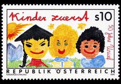 奧地利郵票---1996年---聯合兒童基金會50週年--- 1 全---F499---集錦專題