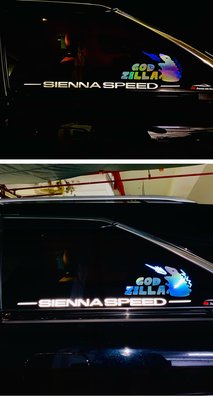 一吳爾羅柑仔店一 2022 豐田 Toyota SIENNA HV Sienna speed 防水 反光 貼紙 車貼
