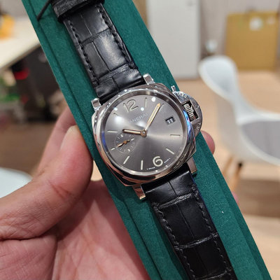【個人藏錶】PAREIAN 沛納海 PAM1247 ,放射灰面盤 日期窗 自動上鍊機械錶 38mm 台南二手錶