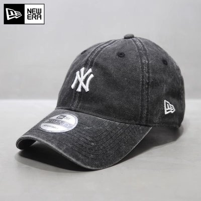 韓國代購NEWERA棒球帽子軟頂小標NY洗水牛仔布鴨舌帽MLB洋基隊ins
