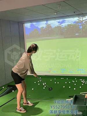 打擊網韓國辦公室內高爾夫虛擬推揮桿練習模擬器果嶺設備運動娛樂競技館