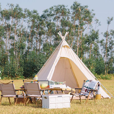 印第安金字塔帳篷戶外露營棉布天幕公園野餐營地戶外野營帳篷