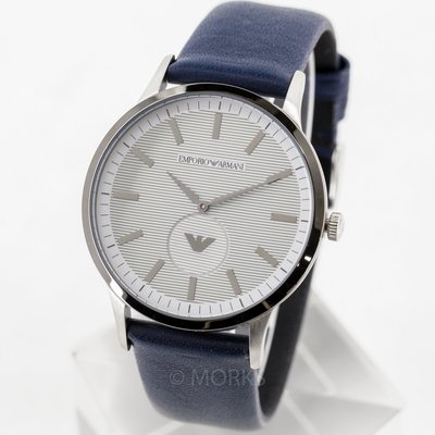 現貨 可自取 EMPORIO ARMANI AR11119 手錶 43mm 亞曼尼 灰面盤皮錶帶 男錶女錶