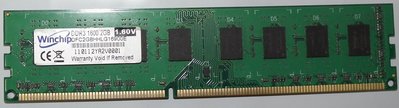 WINCHIP DDR3-1600 2GB桌上型記憶體2G雙面顆粒DFC2GBHHLG16900E 1.60V RAM
