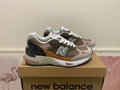 New Balance 991 經典 復古 舒適 運動鞋 慢跑鞋 男鞋 灰綠橘