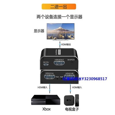 轉換器AIS艾森HDMI線2.1版三進一出8K切換器4進1出4K@120Hz分線器PS5 4