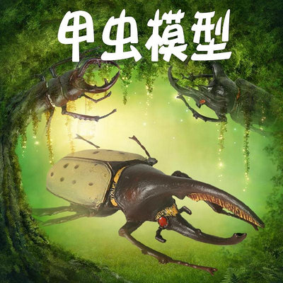 林暢模玩兒童昆蟲玩具甲蟲模型長戟大兜蟲毛象南陽金龜子仿真動物