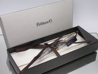 最低價起標超絕版德國製 Pelikan百利金 M200活塞吸墨透明示範鋼筆
