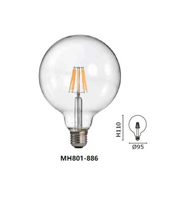 好商量~MARCH LED 6W 燈絲燈 E27 G95 愛迪生燈泡 工業風 MH801-886