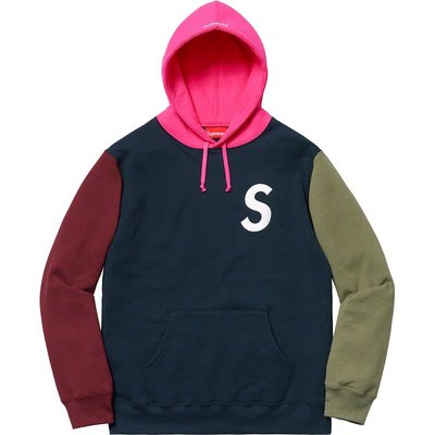 【日貨代購CITY】2019SS Supreme S Logo Colorblocked Hooded S號 帽T 現貨