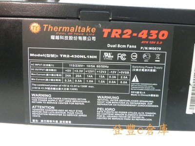 【登豐e倉庫】 Thermaltake曜越 TR2-430NL1NH 430W power 電源供應器 E550