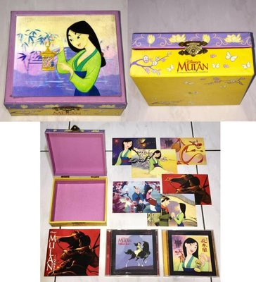 花木蘭 Mulan 1998 電影原聲帶 李玟 成龍 滾石唱片 台灣精裝版3D珍藏盒 2-CD 附歌詞 珍藏明信片