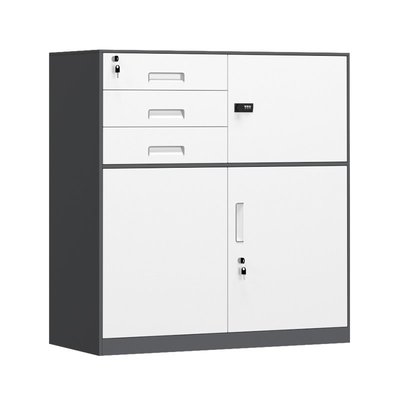 免運 辦公室文件柜鐵皮柜矮柜儲物柜帶鎖保密抽屜柜打印機柜內置保險柜