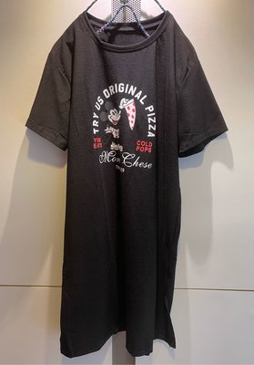 [顯瘦]++特價++新品入荷 日本購入 黑色米奇魔術師長版洋裝(白)布料薄款~穿起來很舒服