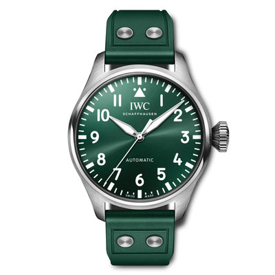 【玩錶交流】全新品 IWC 萬國錶 大飛行員 IW329306 綠色面盤 快拆式橡膠錶帶 43mm 2024/3月