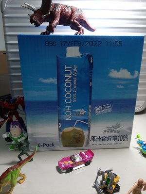KOH COCONUT 椰子水一箱(1公升 x 6入)，新舊包裝出貨