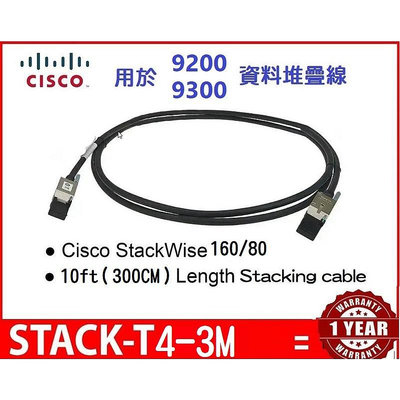 【全新現貨】思科 CISCO STACK-T4-3M 10ft 4型堆疊電線 9200、9300資料堆疊線【晴沐居家日用】