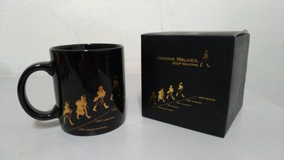 [馬克杯]約翰走路Johnnie Walker黑色燙金馬克杯/keep walking/知名洋酒/mug/質感馬克杯