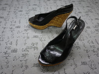 義大利製 MUGNAI 高級真皮楔型涼鞋 USA 5.5 EUR 35.5 JPN 22.5