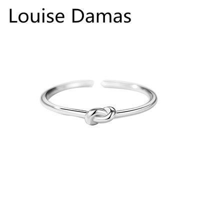 5siss韓代飾品韓國代購 Louise Damas925銀小情結素圈指環開口調節戒繞線手指環