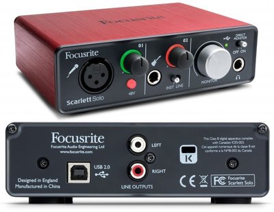 ☆ 唐尼樂器︵☆ Focusrite Scarlett Solo 3rd Gen 三代最新款錄音介面