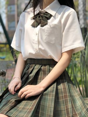 上新熱賣~正版森中律jk制服格裙日系學院風短袖全套校供感百褶半身裙子套裝
