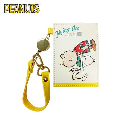 史努比 印刷風 彈力票卡夾 票夾 證件套 悠遊卡夾 Snoopy PEANUTS 日本正版【129431】