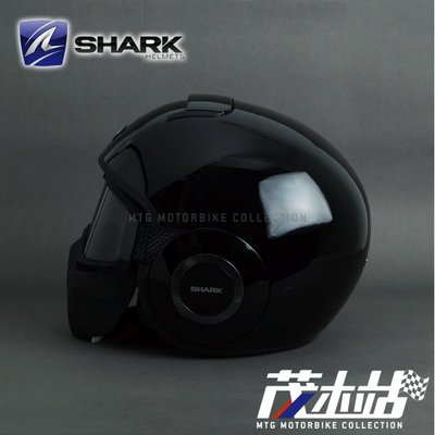 ❖茂木站 MTG❖ 法國 SHARK RAW / DRAK 3/4 安全帽 復古帽。BLANK BLK 素亮黑