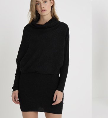 （Sold Out) Allsaints 全新真品 灰黑色 cashmere 喀什米爾羊毛連身洋裝 超美品 英國王妃Megan