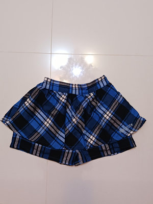 全新 購自日本 專櫃 PINK LATTE 保暖黑藍格紋褲裙 XS號