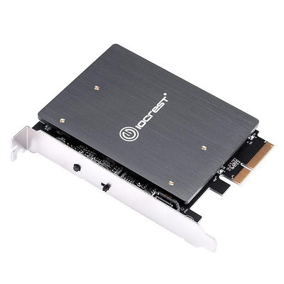 樂擴PCIE3.0X4轉2口M.2(B+M KEY)NVME協議SSD轉接電競RGB擴展卡