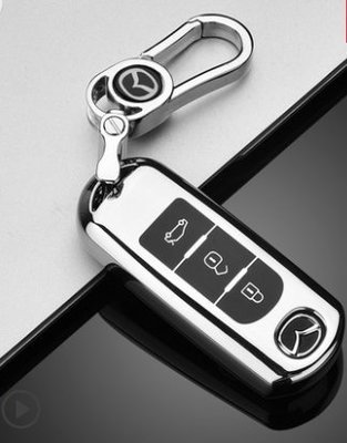 現貨熱銷-Mazda適用馬自達昂克賽拉鑰匙套CX4阿特茲CX5馬3創意6汽車鑰匙包殼扣女