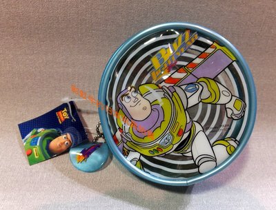 正版授權 迪士尼 皮克斯 玩具總動員 巴斯光年 可愛圓形 透明 零錢包 火箭圖樣鑰匙鍊 雜貨