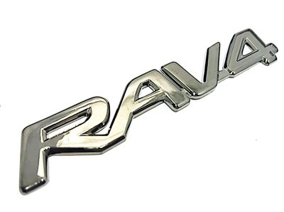 圓夢工廠 Toyota RAV4 亮面黑 鍍鉻黑 黑銀 改裝 尾門字標 車標 車貼 字貼 尺寸 165 * 28mm