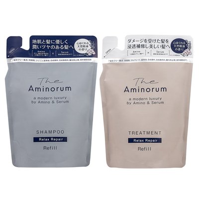 【日本熊野油脂】The Aminorum氨基酸修護洗髮精/潤髮精~補充包350ml