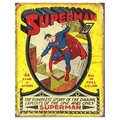 (I LOVE樂多)進口DC SUPERMAN超人 鐵製看板.壁飾. 打造居家/車庫/酒吧/店家裝飾情境自己來