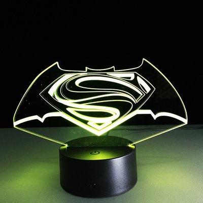 【童樂會】DC英雄 英雄聯盟 蝙蝠俠 超人 LED 3D立體 小夜燈 遙控 床頭燈 氣氛燈 餵奶燈 造型燈 檯燈