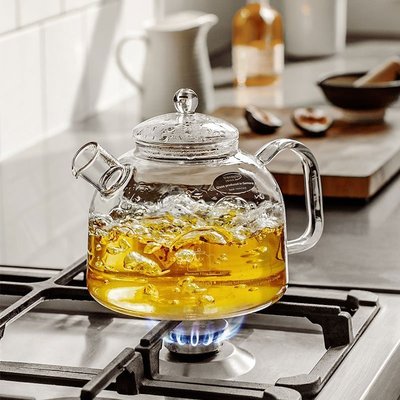 德國Trendglas Jena直火煮茶壺耐高溫玻璃壺燒水壺水果泡茶壺過濾