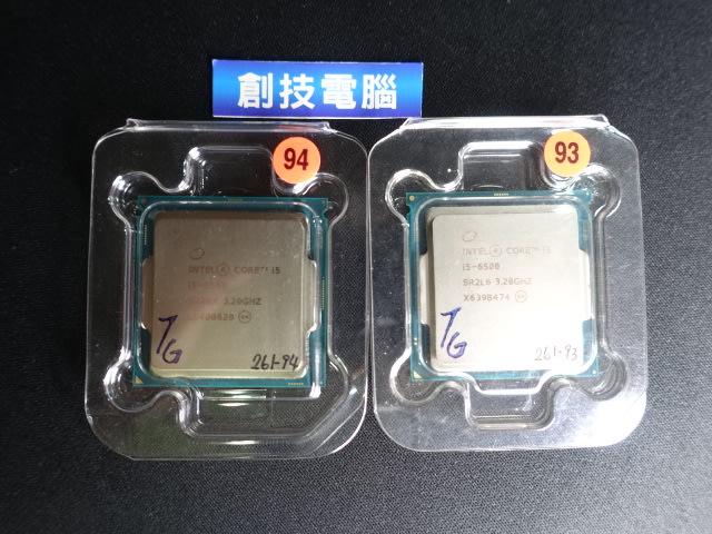 創技電腦] Intel CPU 1151 腳位型號:I5-6500 二手良品實品拍攝G00261