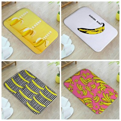 【現貨】 熱帶水果 香蕉 地毯 黃色系 banana 插畫 防滑地墊 造型地毯 浴室地毯 搞笑 風格 毛小孩 猴子 最愛