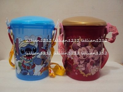早期日本迪士尼disney限定米奇米妮史迪奇造型爆米花筒(現貨) 爆米花桶2款一組A