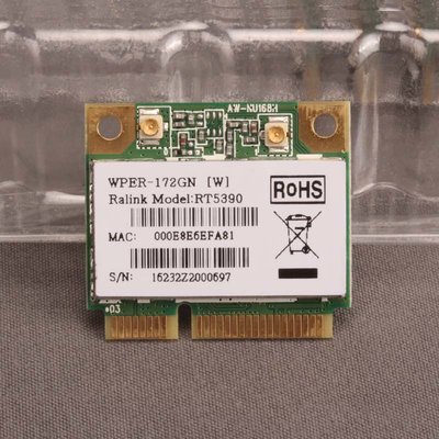 【庫存備品】 全新 RT-5390  WPER-172GN IEEE 802.11 b/g/n Mini PCIe網卡